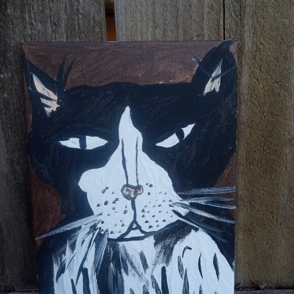 Tuxedo Cat Paining - Picture 7 of 8